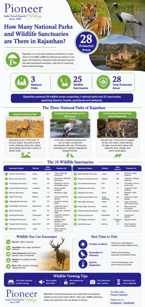 How Many National Parks and Wildlife Sanctuaries are There in Rajasthan?