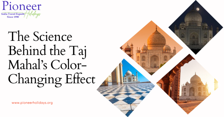 taj mahal colour changing effect