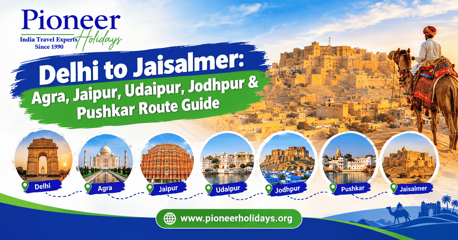 Delhi to Jaisalmer Route