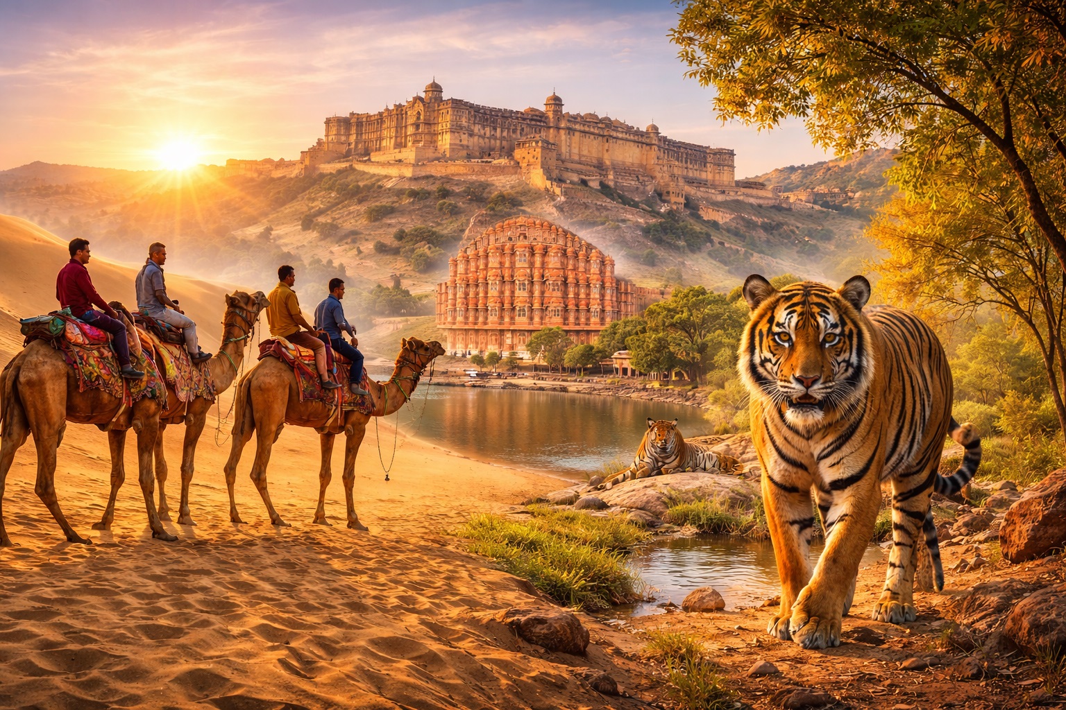 Royal Rajasthan Wildlife & Camel Safari Tour – 15 Days