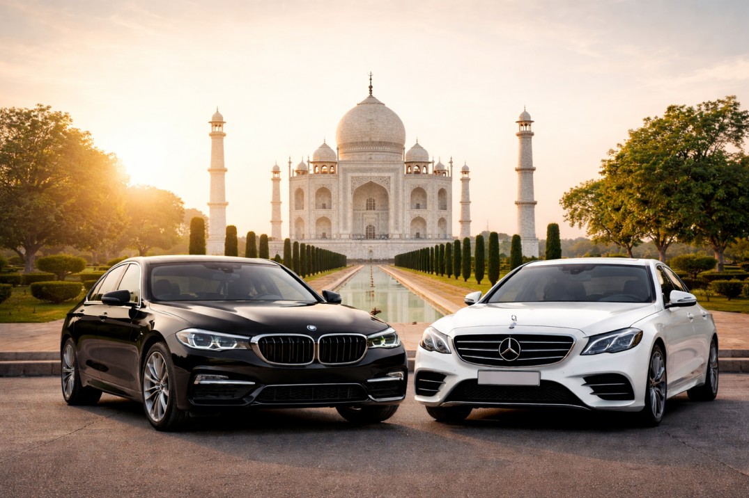 Taj Mahal Luxury Car Tour from Delhi (Mercedes / BMW)